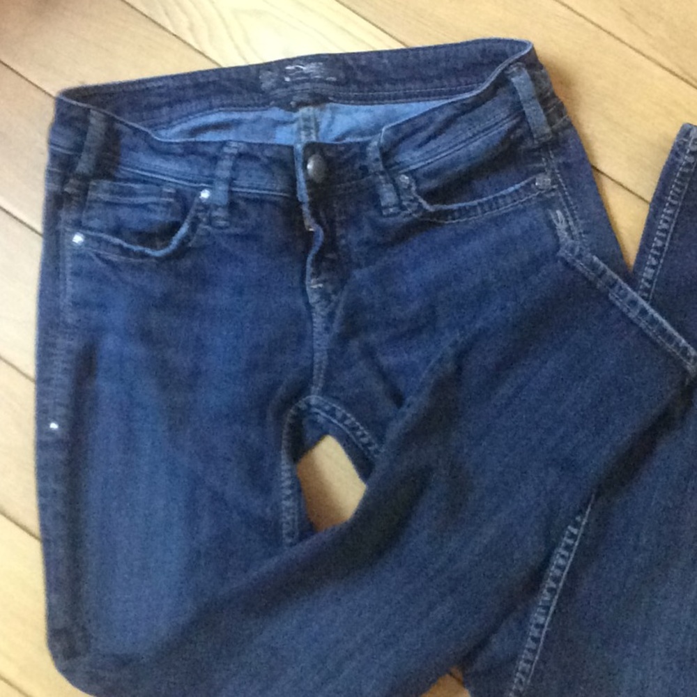 Silver aiko skinny jeans W28/L31 low rise